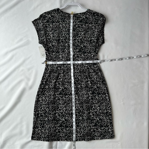 Nine West Black and White Wrap Dress with Belt - Picture 5 of 10